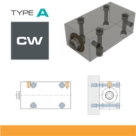 Block Cylinder - Type A - Fixing Style CW