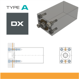Block Cylinder - Type A - Fixing Style DX