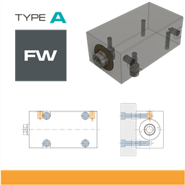 Block Cylinder - Type A - Fixing Style FW