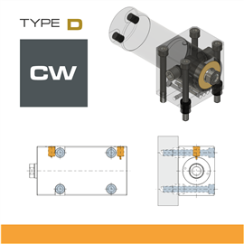 Cooled Cartridge Cylinder - Type D - Fixing Style CW